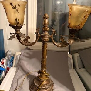 Antique Bronze Double Candle Holder